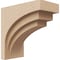 Ekena Millwork 4"W x 8"D x 8"H Classic Rockford Rough Cedar Woodgrain TimberThane Corbel, Primed Tan CORUR04X08X08ROCRCPR - alternate 1